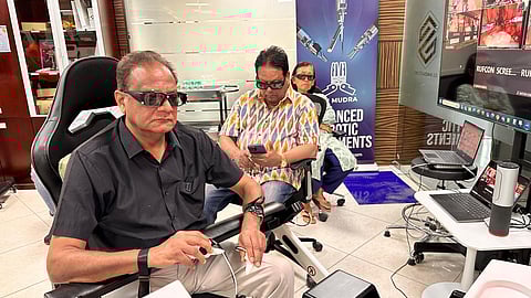 The surgeon conduct the operation in a different city through tele-surgery while the patient remained in the OT of a hospital where he was admitted for his treatment.