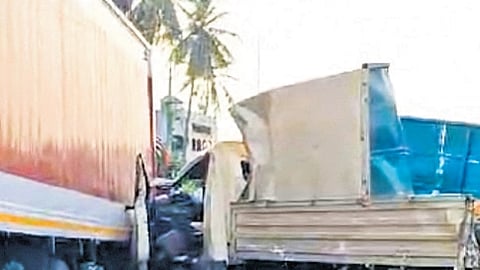 At least six persons died in a ghastly road accident near Seethanapalli village of Kruttivennu mandal in Krishna district on Friday I Express
