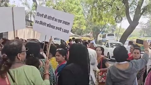 A senior police officer said, no one was detained as they were protesting peacefully.