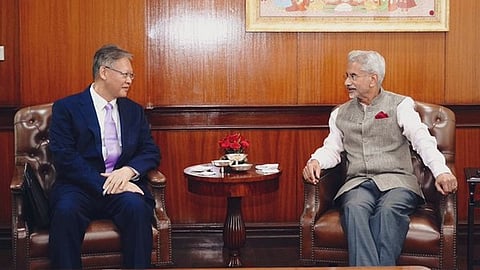Chinese envoy Xu Feihong calls on External Affairs Minister S Jaishankar in Delhi