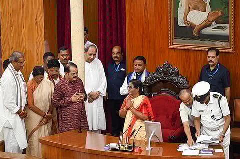 Speaker Surama Padhy at the Odisha Legislative Assembly