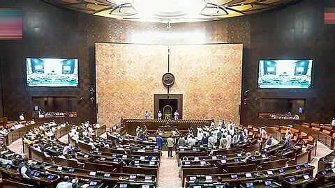Rajya Sabha Chairman Jagdeep Dhankhar conducts proceedings of the House during the Parliament session, in New Delhi, Friday, June 28, 2024.