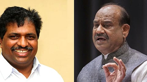 Kodikunnil Suresh (Left) and Om Birla