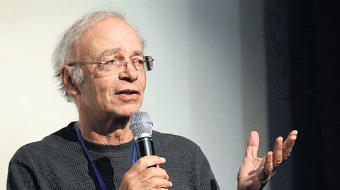 Philosopher Peter Singer would
argue for vegetarianism by
defining good as that which
produces the greatest pleasure
for the most, and the minimum
amount of pain for the fewest.
If care for all life is a standard of
civilisation, we should consider
killing fewer animals.