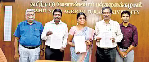 Vice-Chancellor of Tamil Nadu Agricultural University, Coimbatore, V. Geethalakshmi releasing the rank-list for UG programmes for 2024 on Wednesday.