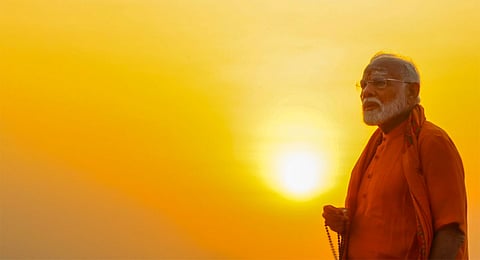 Prime Minister Narendra Modi during a visit to the Vivekananda Rock Memorial, in Kanniyakumari, Friday, May 31, 2024.