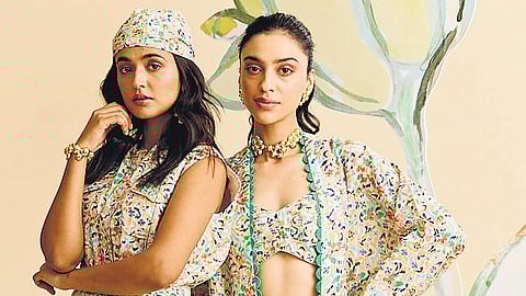 An outfit in a bright, happy hue.