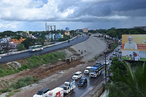 The NHAI flyover in Hanspal