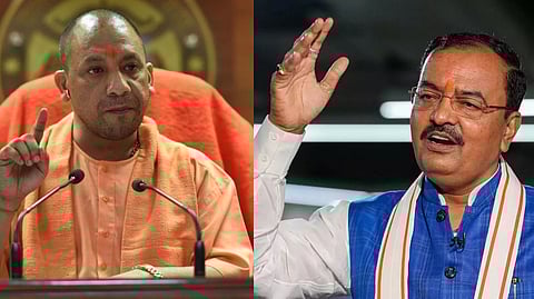 Uttar Pradesh Chief Minister Yogi Adityanath, Deputy CM Keshav Maurya.
