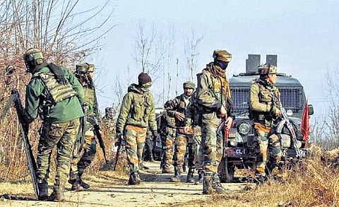 Security forces launched combing and search operation in dense forest areas.