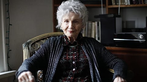 Canadian author Alice Munro is photographed during an interview in Victoria, B.C. Tuesday, Dec.10, 2013.