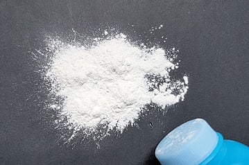 Talc contains asbestos – a known carcinogen conclusively linked to an increased risk of lung cancer when inhaled.