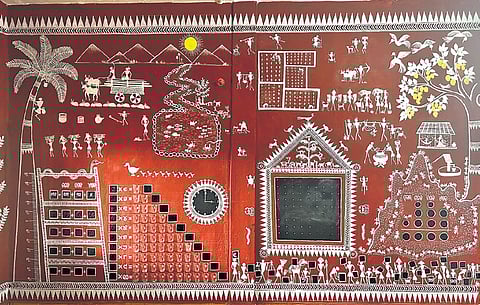 A numeracy wall in an SSD school at Rayagada