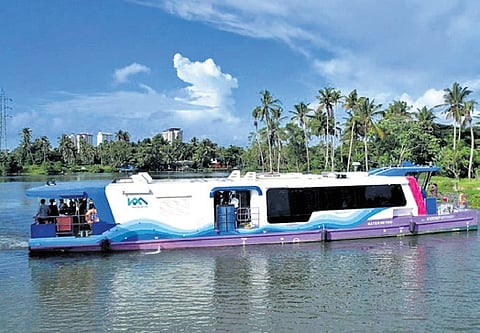 The newly lauched Water Metro vessel
