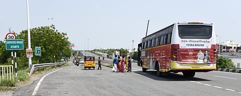 A TNSTC ultra deluxe bus image used for representation