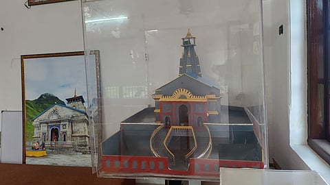 A view of the replica placed at the Shri Kedarnath Dham Delhi Trust office.