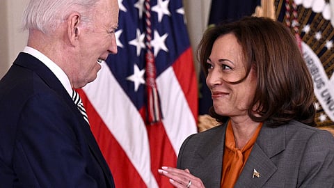 President Joe Biden with Vice President Kamala Harris