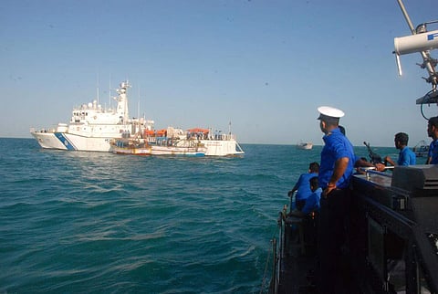 Tamil Nadu trawlers being intercepted by the Sri Lankan navy in Sri Lankan waters