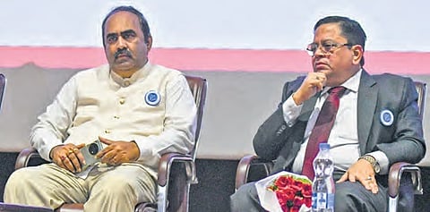 KL University vice-chancellor Dr Parthasarathi Varma during the inauguration of Fintech Incubation Centre on Wednesday