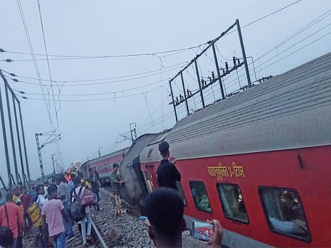 Representative Image: Two killed when several coaches of Howrah-CSMT Express train derail near Jharkhand's Chakradharpur.