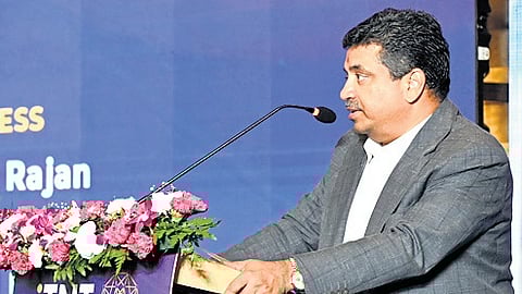 IT Minister Palanivel Thiaga Rajan speaking at anniversary of iTNT Hub on Thursday