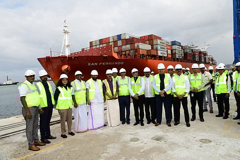 Mothership with 2000 containers docks at Vizhinjam Port