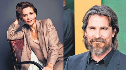 Maggie Gyllenhaal (L),Christian Bale (R)