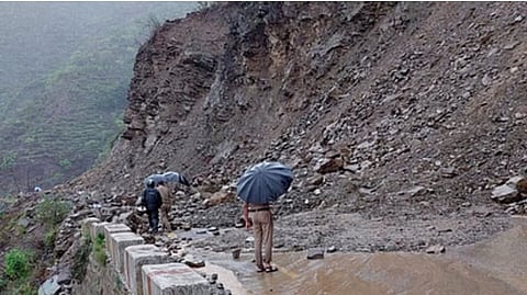 The Badrinath Highway has been blocked at several locations due to landslides and boulder falls, leaving hundreds of pilgrims stranded.