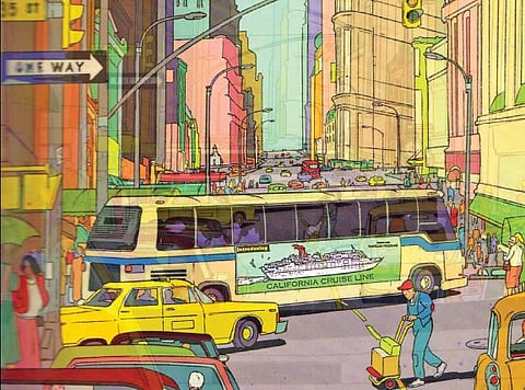 An illustration from artist Istvan Banyai’s Zoom