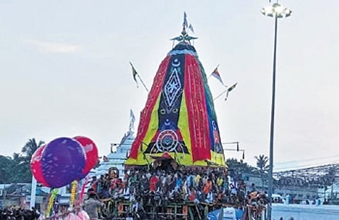 Chariot ‘Brahma Taladhwaja’ of Baladevjew temple in Kendrapara
