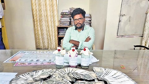 Sridhar Reddy, Dy. Commercial Tax Officer, Panjagutta circle-I, Hyderabad was caught for demanding and accepting bribe