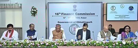 The Finance Commission convened a meeting of senior officials in Raipur