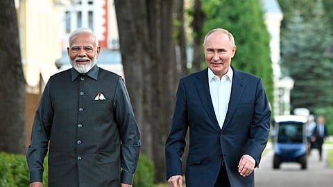 Prime Minister Narendra Modi and Russian President Vladimir Putin.