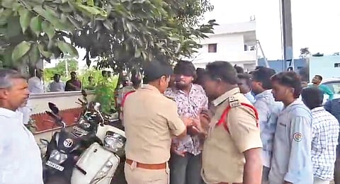 Tension prevailed in Punganur when TDP and YSRC activists clashed during the visit of Rajampet MP PV Mithun Reddy on Thursday