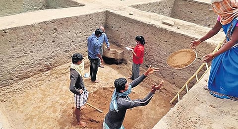 Excavation at Keeladi.