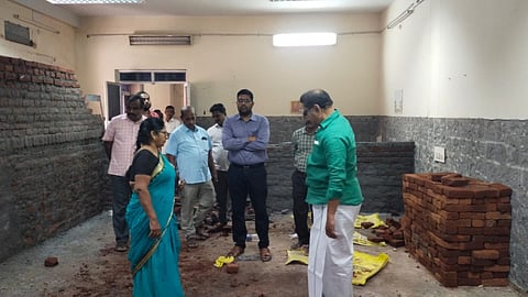 The MRI Scan center under construction in Karaikal General Hospital