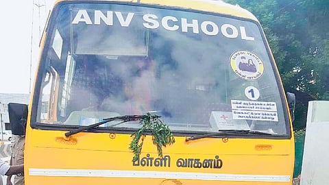 Somalaiyappan drove the bus belonging to a private school in Ayyanur, Dharmapuri