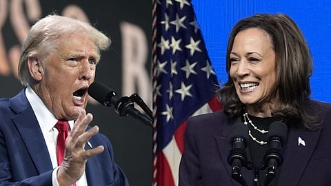 Donald Trump and Kamala Harris