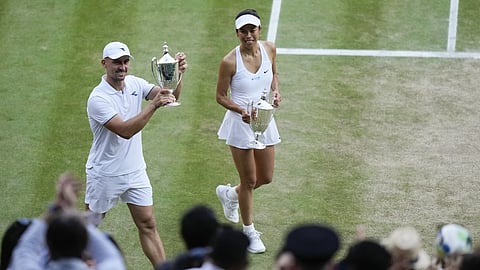 Hsieh Su-Wei and Jan Zielinski with the trophy.