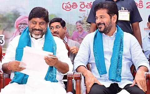 Chief Minister A Revanth Reddy and Deputy CM Mallu Bhatti Vikramarka launch Phase-II of the crop loan waiver scheme on Tuesday