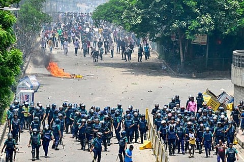 Bangladesh students protest that happened last year.