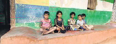 The kids spend their time helping parents in the fields, and playing