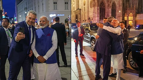 Prime Minister Narendra Modi with Austrian Chancellor Karl Nehammer