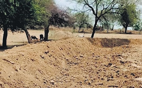 UP’s Bundelkhand region remains under the grip of perennial drought and relentless heatwaves with temperatures touching 45 deg Celsius causing water bodies to run dry.