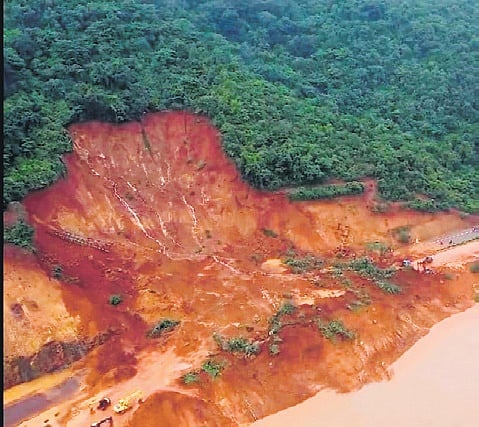The recent landslide near Shirur in Ankola taluk in Uttara Kannada