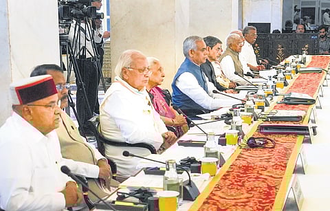 Governors of states at Rashtrapati Bhavan in New Delhi on Friday