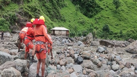 Several people are reported missing after a cloudburst in the Samej Khad of Rampur area in Shimla district.