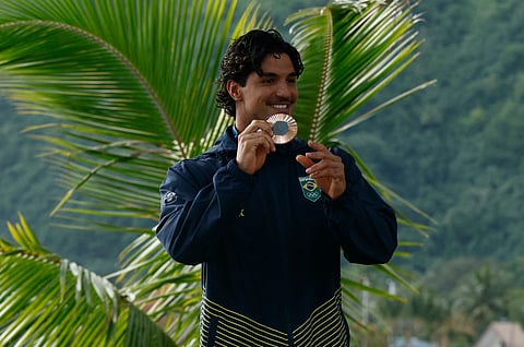Bronze medallist Brazil's Gabriel Medina