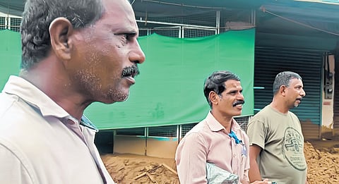 Kumaran, Ashokan and Khalid at Chooralmala town where search operations are going on