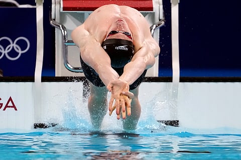 Ryan Murphy, of the United States, competes in the men's 200-meter backstroke semifinal at the 2024 Summer Olympics on Wednesday.